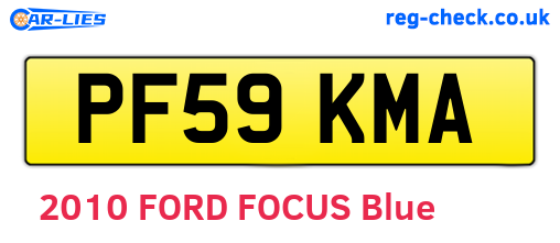 PF59KMA are the vehicle registration plates.