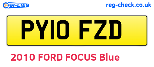 PY10FZD are the vehicle registration plates.