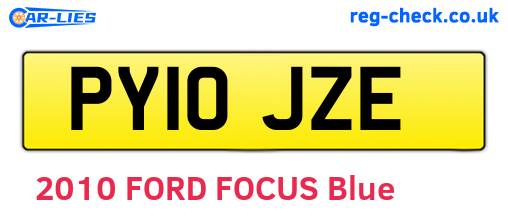 PY10JZE are the vehicle registration plates.