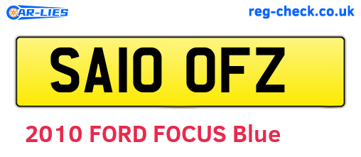 SA10OFZ are the vehicle registration plates.