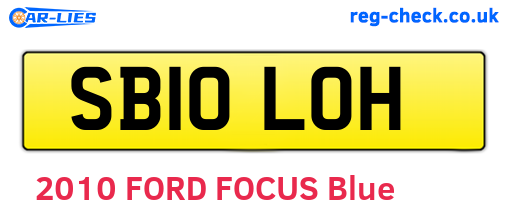 SB10LOH are the vehicle registration plates.