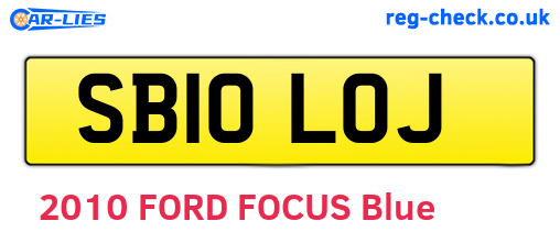 SB10LOJ are the vehicle registration plates.