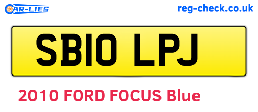 SB10LPJ are the vehicle registration plates.