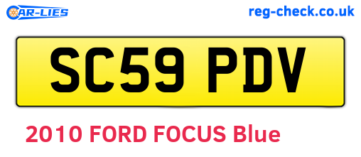 SC59PDV are the vehicle registration plates.