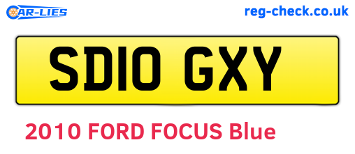SD10GXY are the vehicle registration plates.