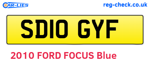 SD10GYF are the vehicle registration plates.