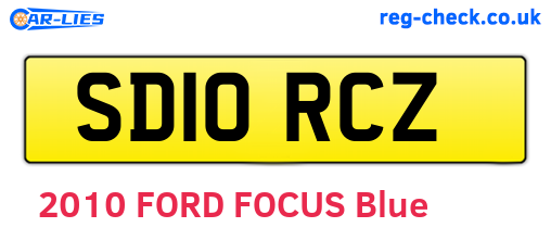 SD10RCZ are the vehicle registration plates.