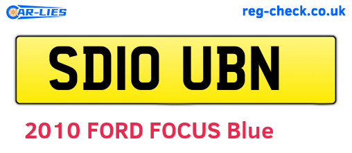 SD10UBN are the vehicle registration plates.