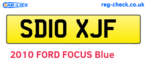 SD10XJF are the vehicle registration plates.