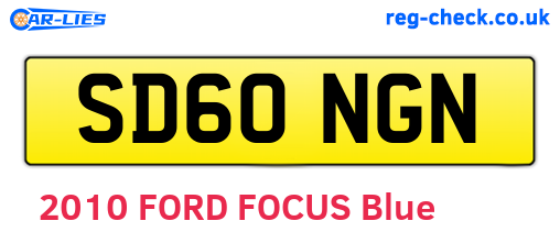 SD60NGN are the vehicle registration plates.