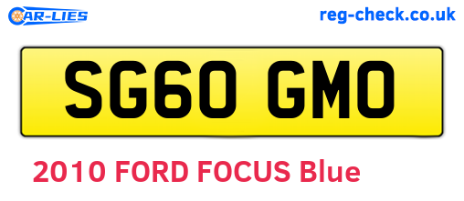 SG60GMO are the vehicle registration plates.