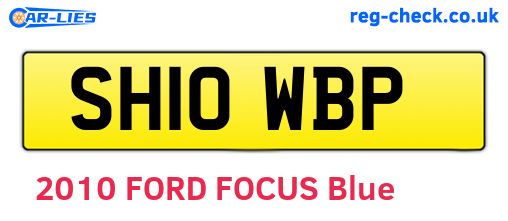 SH10WBP are the vehicle registration plates.