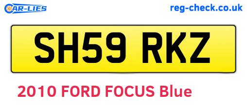SH59RKZ are the vehicle registration plates.