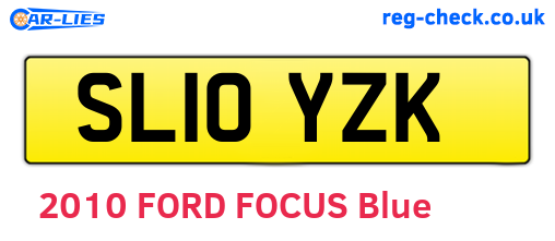 SL10YZK are the vehicle registration plates.