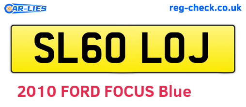 SL60LOJ are the vehicle registration plates.