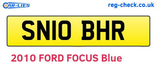 SN10BHR are the vehicle registration plates.