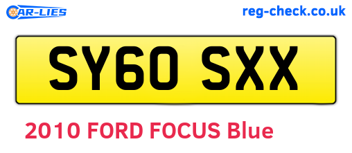 SY60SXX are the vehicle registration plates.