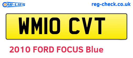 WM10CVT are the vehicle registration plates.