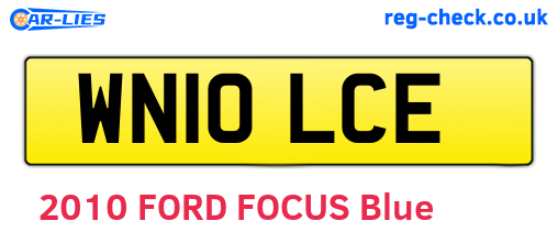 WN10LCE are the vehicle registration plates.
