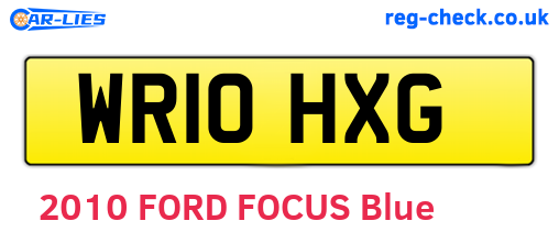 WR10HXG are the vehicle registration plates.
