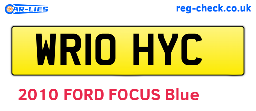 WR10HYC are the vehicle registration plates.