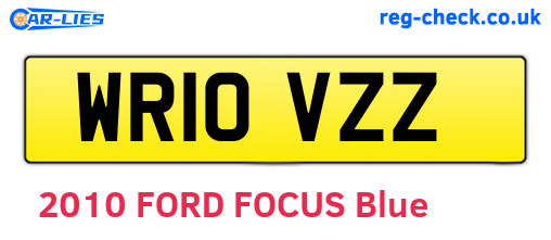 WR10VZZ are the vehicle registration plates.