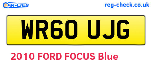 WR60UJG are the vehicle registration plates.
