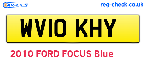 WV10KHY are the vehicle registration plates.