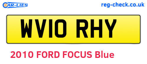 WV10RHY are the vehicle registration plates.