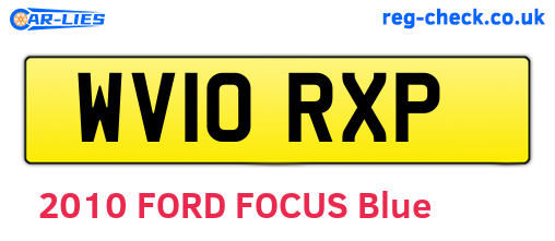 WV10RXP are the vehicle registration plates.