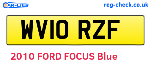 WV10RZF are the vehicle registration plates.