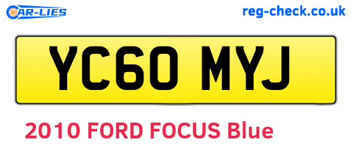 YC60MYJ are the vehicle registration plates.