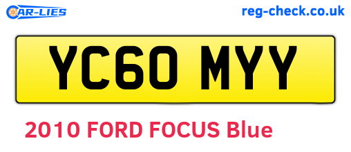 YC60MYY are the vehicle registration plates.