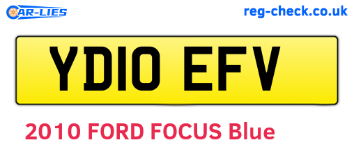 YD10EFV are the vehicle registration plates.