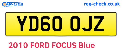 YD60OJZ are the vehicle registration plates.