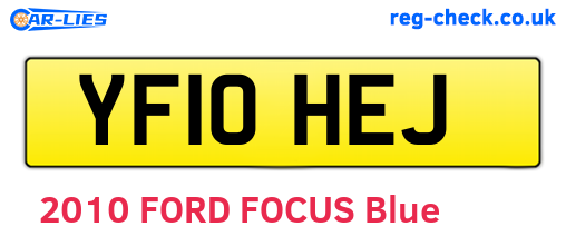 YF10HEJ are the vehicle registration plates.