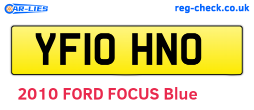 YF10HNO are the vehicle registration plates.