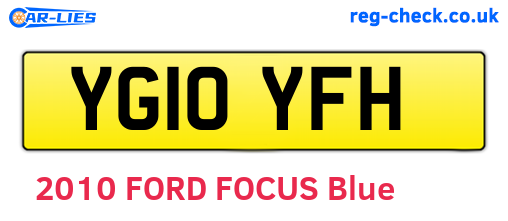 YG10YFH are the vehicle registration plates.