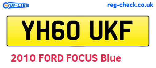 YH60UKF are the vehicle registration plates.