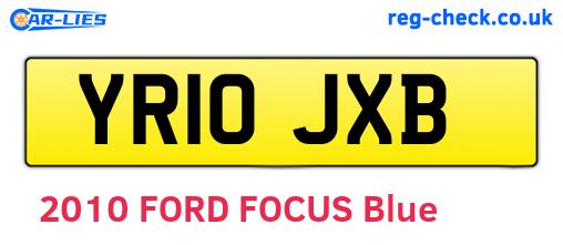 YR10JXB are the vehicle registration plates.
