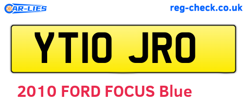 YT10JRO are the vehicle registration plates.