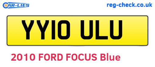 YY10ULU are the vehicle registration plates.