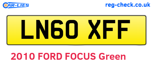 LN60XFF are the vehicle registration plates.