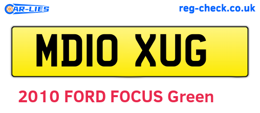 MD10XUG are the vehicle registration plates.
