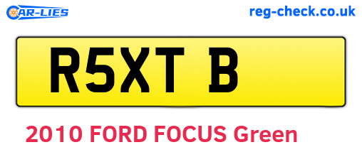 R5XTB are the vehicle registration plates.