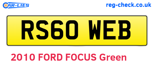 RS60WEB are the vehicle registration plates.