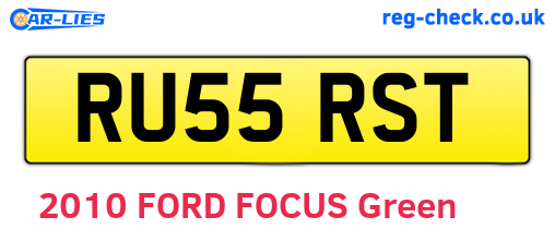 RU55RST are the vehicle registration plates.