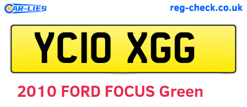 YC10XGG are the vehicle registration plates.