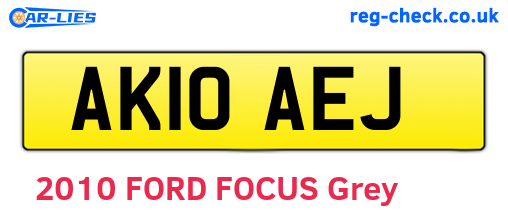 AK10AEJ are the vehicle registration plates.