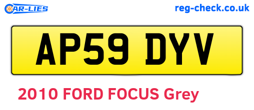 AP59DYV are the vehicle registration plates.